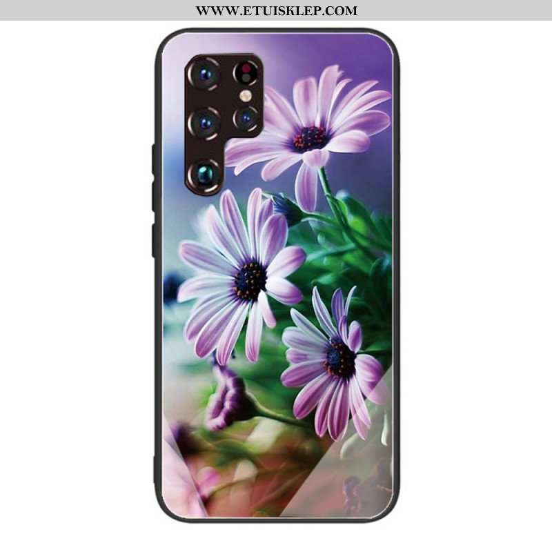Futerały do Samsung Galaxy S22 Ultra 5G Realistyczne Kwiaty Ze Szkła Hartowanego